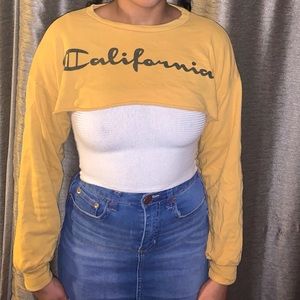 Yellow super Crop top